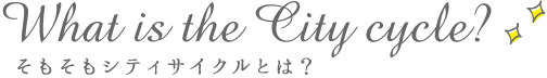 そもそもシティサイクルとは？