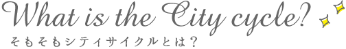 そもそもシティサイクルとは?