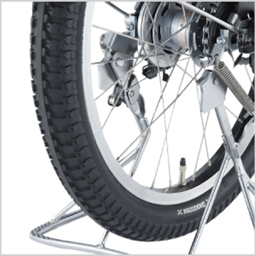 太めのタイヤで安定した走り