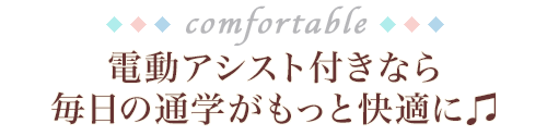 ブリヂストン（BRIDGESTONE）カジュナのおすすめポイント③電動アシスト付きなら毎日の通学がもっと快適に