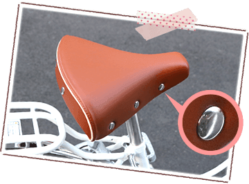 ブリヂストン（BRIDGESTONE）カジュナのかわいいポイント②スタッズ付テリー型サドル